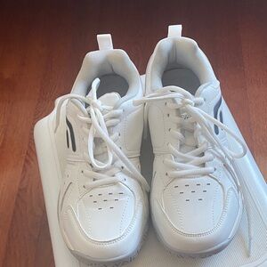 White FitVille Lace-Up Sneakers 👟 Wide fit